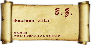 Buschner Zita névjegykártya